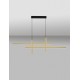 Triac Dimmable Sandy Black & Gold Steel & Aluminium LED 43 Watt 220-240Volt 1478Lm 3200K IP20 L: 120 W: 5 H: 150 cm 