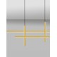 Triac Dimmable Sandy Black & Gold Steel & Aluminium LED 43 Watt 220-240Volt 1478Lm 3200K IP20 L: 120 W: 5 H: 150 cm 