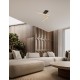 Triac Dimmable Sandy Black & Gold Steel & Aluminium LED 26 Watt 220-240Volt 973Lm 3200K IP20 L: 51 W: 51 H: 31 cm 