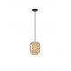 Rattan & Sandy Black Steel Base LED E27 1x12 Watt 100-240Volt bulb excluded D: 20 H: 150 cm 