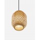 Rattan & Sandy Black Steel Base LED E27 1x12 Watt 100-240Volt bulb excluded D: 20 H: 150 cm 