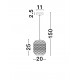 Rattan & Sandy Black Steel Base LED E27 1x12 Watt 100-240Volt bulb excluded D: 20 H: 150 cm 