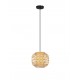 Rattan & Sandy Black Steel Base LED E27 1x12 Watt 100-240Volt bulb excluded D: 25 H: 150 cm 
