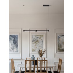 Triac Dimmable Sandy Black Aluminium LED 21 Watt 220-240 Volt 1665Lm 3000K IP20 L: 80 W: 6 H: 140 cm 