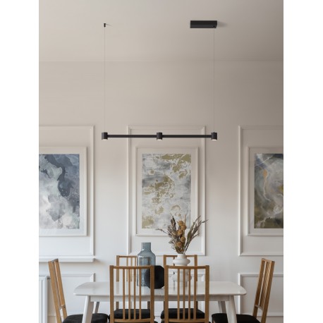 Triac Dimmable Sandy Black Aluminium LED 21 Watt 220-240 Volt 1665Lm 3000K IP20 L: 80 W: 6 H: 140 cm 