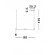 Triac Dimmable Sandy Black Aluminium LED 21 Watt 220-240 Volt 1665Lm 3000K IP20 L: 80 W: 6 H: 140 cm 