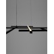 Triac Dimmable Sandy Black Aluminium & Acrylic LED 83 Watt 220-240Volt 4847Lm 3000K IP20 L: 102 W: 80 H: 204 cm 
