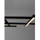 Triac Dimmable Sandy Black Aluminium & Acrylic LED 83 Watt 220-240Volt 4847Lm 3000K IP20 L: 102 W: 80 H: 204 cm 
