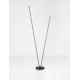 Dimmable Switch Sandy Black Aluminium & Acrylic LED 33 Watt 220-240Volt 1174Lm 3000K IP20 Switch On/Off D: 26 H: 184 cm 