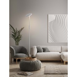 Rotating Dimmable Switch Sandy White Aluminium & Acrylic LED 30 Watt 220-240Volt 2288Lm 3000K IP20 Switch On/Off D: 27 H: 2