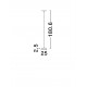 Switch Dimmable Sandy Black Steel & Acrylic LED 30 Watt 110-240Volt 2270Lm 3000K IP20 Switch On/Off D: 25.2 H: 180.6 cm 