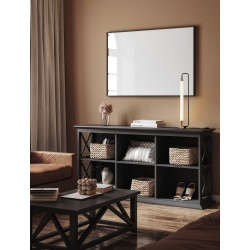 Matt Black & Gold Metal & Acrylic LED 20 Watt 220-240Volt 1359Lm 3000K IP20 Switch On/Off D: 18 H: 67.5 cm 