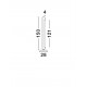 Matt Black & Gold Metal & Acrylic LED 32 Watt 220-240Volt 1856Lm 3000K IP20 Switch On/Off D: 28 H: 150 cm 