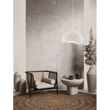 Sandy White Polyurethane & Resin LED E27 1x12Watt 100-240Volt IP20 Bulb Excluded L:60 W:48 H:250 cm 
