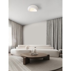 Sandy White Polyurethane & Resin LED E27 1x12Watt 100-240Volt IP20 Bulb Excluded L:40 W:32 H:21.2 cm 