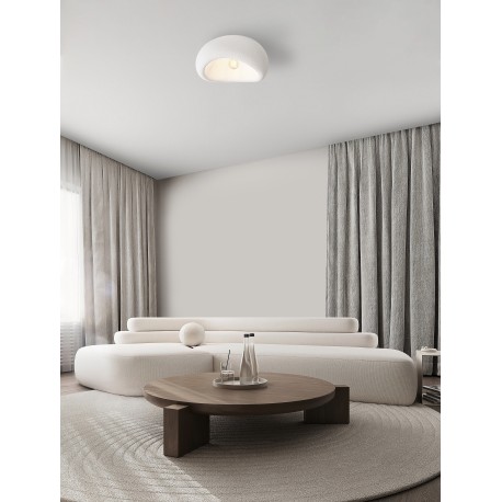 Sandy White Polyurethane & Resin LED E27 1x12Watt 100-240Volt IP20 Bulb Excluded L:40 W:32 H:21.2 cm 