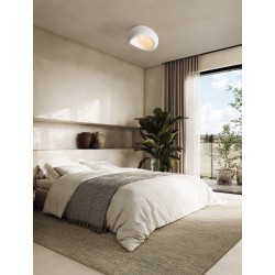 Sandy White Polyurethane & Resin LED E27 1x12Watt 100-240Volt IP20 Bulb Excluded L:50 W:40 H:25.5 cm 