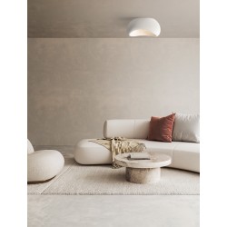 Sandy White Polyurethane & Resin LED E27 1x12Watt 100-240Volt IP20 Bulb Excluded L:60 W:48 H:30.7 cm 