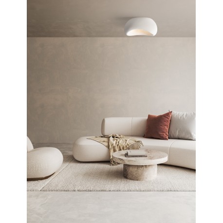 Sandy White Polyurethane & Resin LED E27 1x12Watt 100-240Volt IP20 Bulb Excluded L:60 W:48 H:30.7 cm 