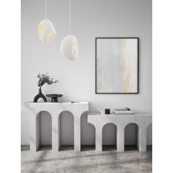 Sandy White Polyurethane & Resin LED E27 1x12Watt 100-240Volt IP20 Bulb Excluded L:30 W:40 H:250 cm 