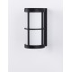 Black Aluminium & Acrylic LED E27 1x12 Watt 220-240 Volt IP54 Bulb Excluded D: 12 W: 15 H: 23 cm 