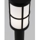 Black Aluminium & Acrylic LED E27 1x12 Watt 220-240 Volt IP54 Bulb Excluded D: 12 W: 12 H: 65 cm 