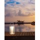 White Aluminium & Clear Glass LED 2 Watt 200Lm 3000K 3,7 Volt Beam Angle 360º IP54 Solar / USB Wire / Switch On/Off L: 16 W: 16 