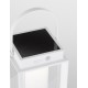 White Aluminium & Clear Glass LED 2 Watt 200Lm 3000K 3,7 Volt Beam Angle 360º IP54 Solar / USB Wire / Switch On/Off L: 16 W: 16 