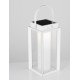 White Aluminium & Clear Glass LED 2 Watt 200Lm 3000K 3,7 Volt Beam Angle 360º IP54 Solar / USB Wire / Switch On/Off L: 16 W: 16 