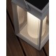 White Aluminium & Clear Glass LED 2 Watt 200Lm 3000K 3,7 Volt Beam Angle 360º IP54 Solar / USB Wire / Switch On/Off L: 16 W: 16 