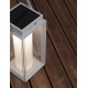 White Aluminium & Clear Glass LED 2 Watt 200Lm 3000K 3,7 Volt Beam Angle 360º IP54 Solar / USB Wire / Switch On/Off L: 16 W: 16 