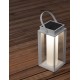 White Aluminium & Clear Glass LED 2 Watt 200Lm 3000K 3,7 Volt Beam Angle 360º IP54 Solar / USB Wire / Switch On/Off L: 16 W: 16 