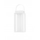 White Aluminium & Clear Glass LED 2 Watt 200Lm 3000K 3,7 Volt Beam Angle 360º IP54 Solar / USB Wire / Switch On/Off L: 16 W: 16 