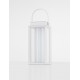 White Aluminium & Clear Glass LED 2 Watt 200Lm 3000K 3,7 Volt Beam Angle 360º IP54 Solar / USB Wire / Switch On/Off L: 16 W: 16 