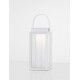 White Aluminium & Clear Glass LED 2 Watt 200Lm 3000K 3,7 Volt Beam Angle 360º IP54 Solar / USB Wire / Switch On/Off L: 16 W: 16 