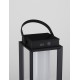 Black Aluminium & Clear Glass LED 2 Watt 200Lm 3000K 3,7 Volt Beam Angle 360º IP54 Solar / USB Wire / Switch On/Off L: 16 W: 16 