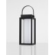 Black Aluminium & Clear Glass LED 2 Watt 200Lm 3000K 3,7 Volt Beam Angle 360º IP54 Solar / USB Wire / Switch On/Off L: 16 W: 16 