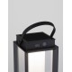 Black Aluminium & Clear Glass LED 2 Watt 200Lm 3000K 3,7 Volt Beam Angle 360º IP54 Solar / USB Wire / Switch On/Off L: 16 W: 16 