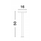 Black Aluminium & Acrylic LED 10.3 Watt 660Lm 3000K 220-240 Volt Beam Angle 92º IP54 L: 16 W: 8 H: 50 cm 