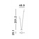 Black Aluminium & Clear Glass LED 17 Watt 1190Lm 3000K 220-240 Volt Beam Angle 36º IP54 Cable Length: 35 cm D: 48.9 W: 20.1 H: 2