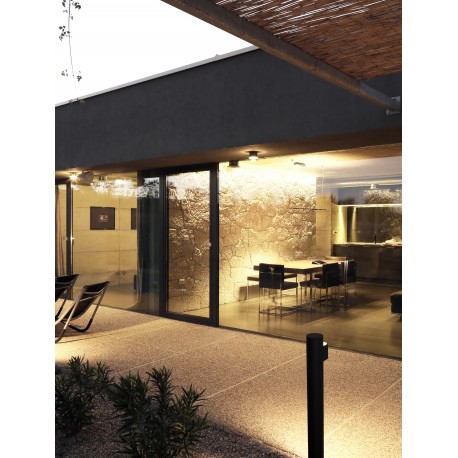 Black Aluminium & Acrylic LED 7.6 Watt 460Lm 3000K 200-240 Volt Beam Angle 78º IP54 D: 7.5 W: 11.7 H: 65 cm 