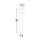 Black Aluminium & Acrylic LED 7.6 Watt 460Lm 3000K 200-240 Volt Beam Angle 78º IP54 D: 7.5 W: 11.7 H: 65 cm 