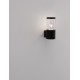 Black Aluminium & Acrylic LED E27 1x12 Watt 220-240 Volt IP54 Bulb Excluded D: 9 W: 14.1 H: 21 cm 