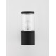 Black Aluminium & Acrylic LED E27 1x12 Watt 220-240 Volt IP54 Bulb Excluded D: 9 W: 14.1 H: 21 cm 
