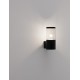 Black Aluminium & Acrylic LED E27 1x12 Watt 220-240 Volt IP54 Bulb Excluded D: 9 W: 14.1 H: 21 cm 