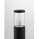 Black Aluminium & Acrylic LED E27 1x12 Watt 220-240 Volt IP54 Bulb Excluded D: 9 H: 50 cm 