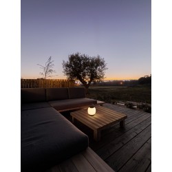 Black Aluminium & Acrylic LED 2 Watt 200Lm 3000K 3,7 Volt Beam Angle 306º IP54 Switch On/Off / USB Wire D: 16 W: 16 H: 22.8 cm 