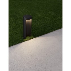 Black Aluminium & Clear Glass LED 8.5 Watt 470Lm 3000K 200-240 Volt Beam Angle 55º IP54 D: 9 H: 25 cm 
