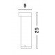 Black Aluminium & Clear Glass LED 8.5 Watt 470Lm 3000K 200-240 Volt Beam Angle 55º IP54 D: 9 H: 25 cm 