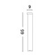 Black Aluminium & Clear Glass LED 8.5 Watt 470Lm 3000K 200-240 Volt Beam Angle 55º IP54 D: 9 H: 65 cm 
